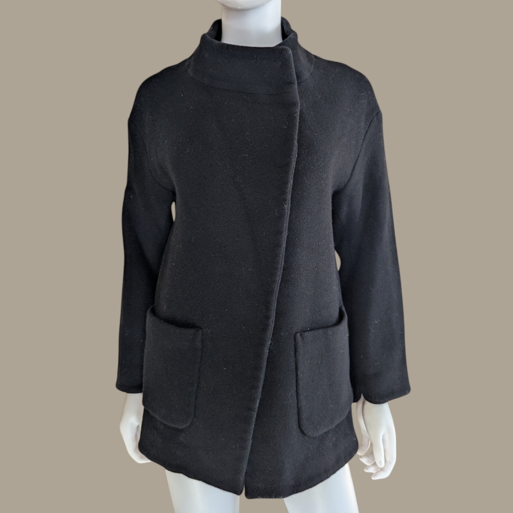 Cuyana Black Pea Coat for Women